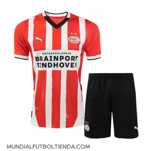 Camiseta PSV Eindhoven Primera Equipación Replica 2024-25 para niños mangas cortas (+ Pantalones cortos)